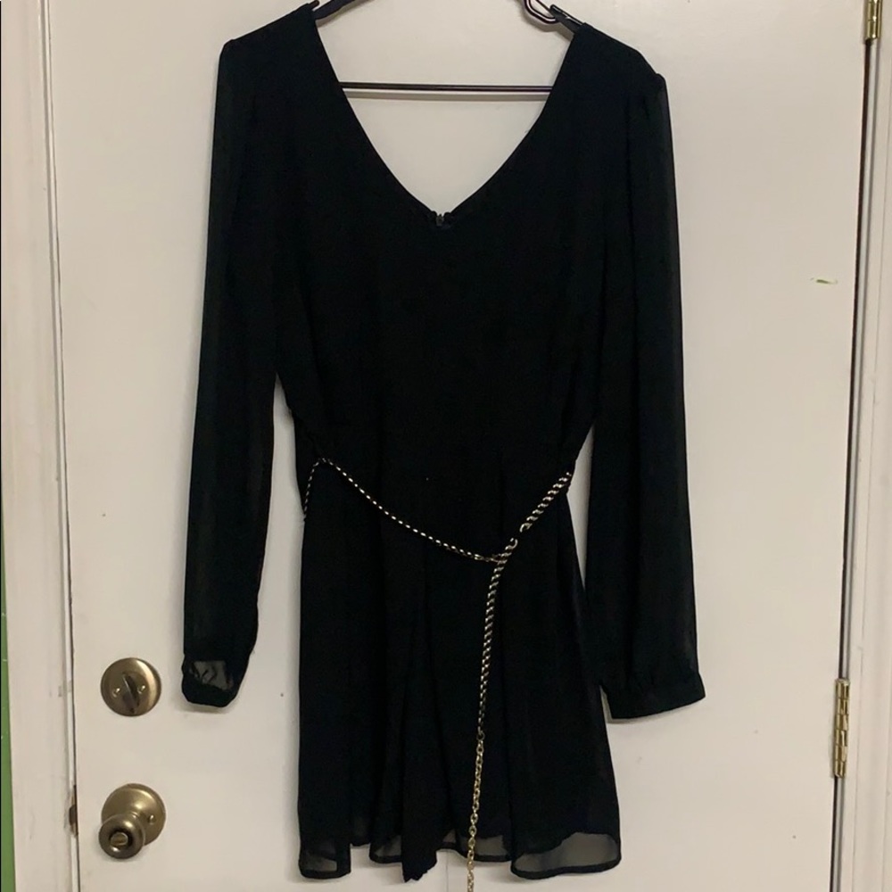 Black Fancy fun long sleeve Dress